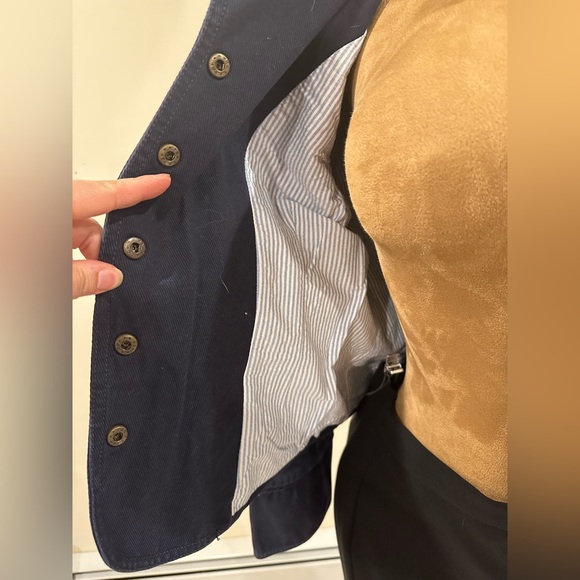 Tommy Hilfiger Blue Jean Military Jacket Brass 6 Buttons Sz XL/XG Extra Large. - Picture 12 of 16